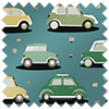 Roadtrip, Teal Blue - Twist&Fit Roman Blind